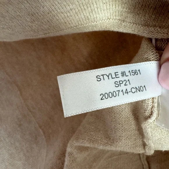 J. Crew Factory Cotton Teddie, heather light khaki, small. Fresh from drycleaner - Picture 10 of 14